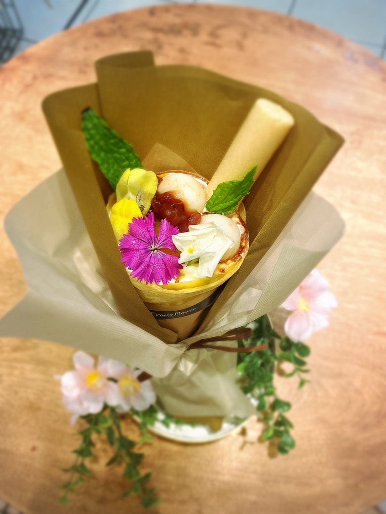 Flower Flower フラワーフラワー インスタ映えなお花のクレープが可愛すぎる 札幌 スイーツ 食べぽんちゃん
